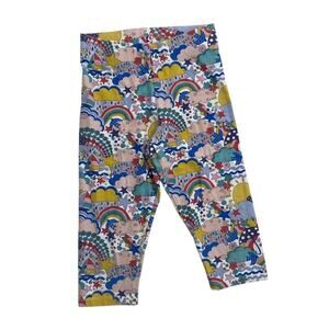 Mini Boden Rainbow & Cloud Print Cropped Leggings - Multi